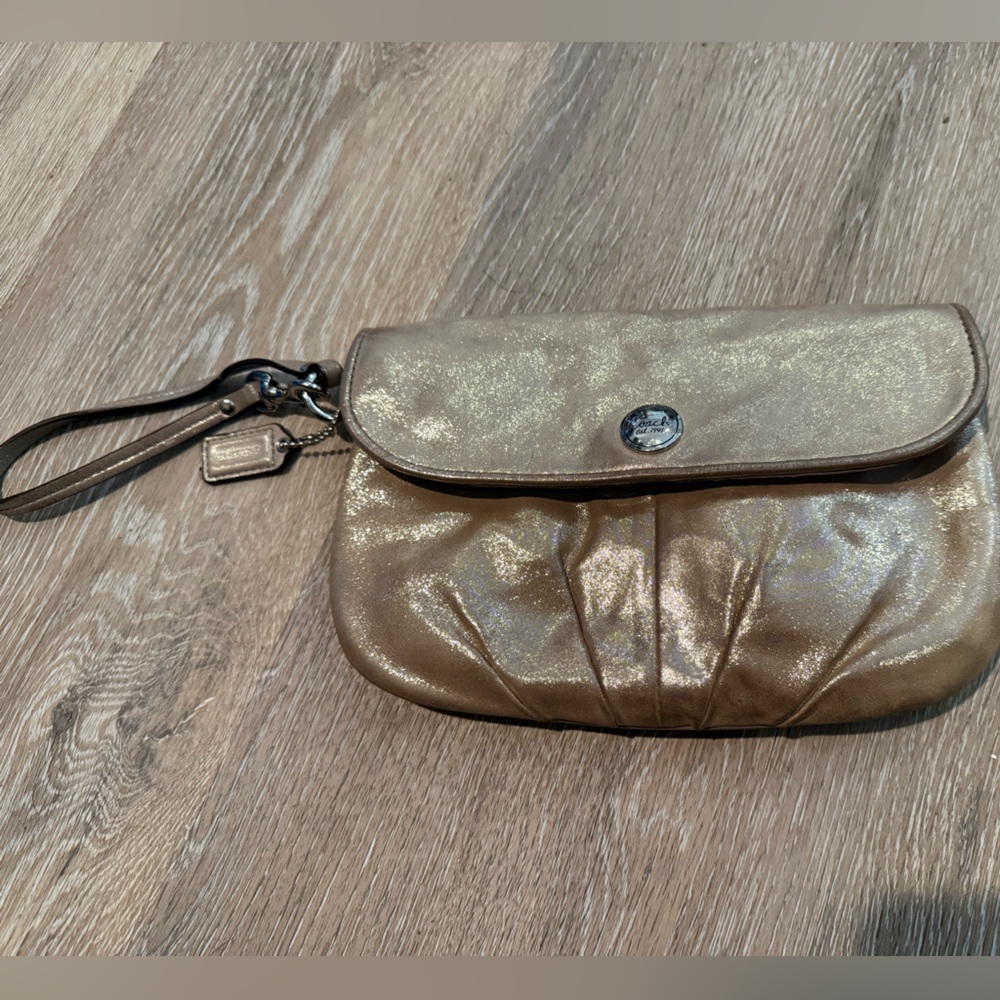 Coach Metallic Wristlet